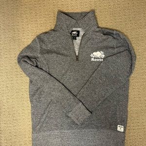 Roots Original zip polo, pepper colour, size large